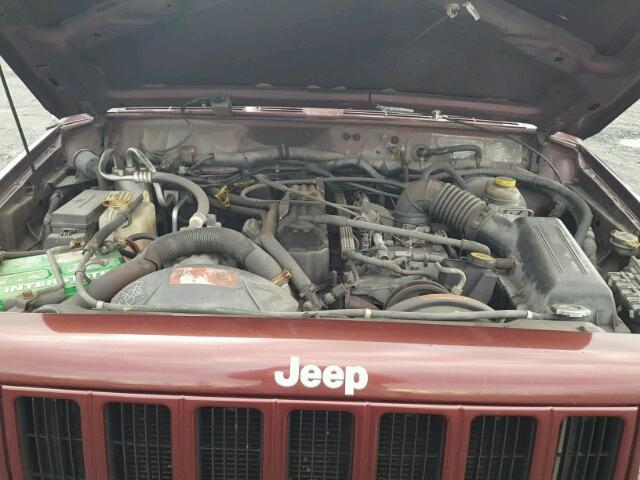 1J4FF48S9YL274131 - 2000 JEEP CHEROKEE S BURGUNDY photo 7