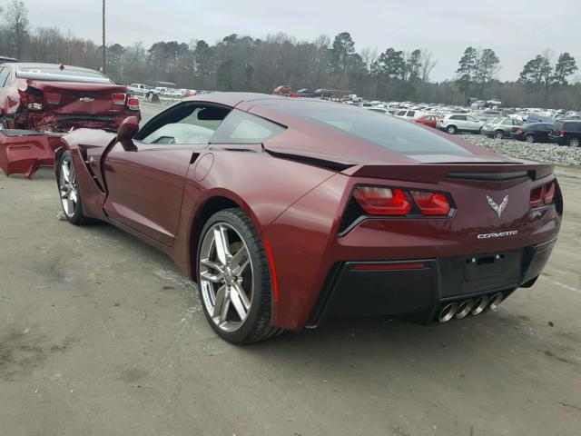 1G1YK2D70H5105693 - 2017 CHEVROLET CORVETTE S MAROON photo 3