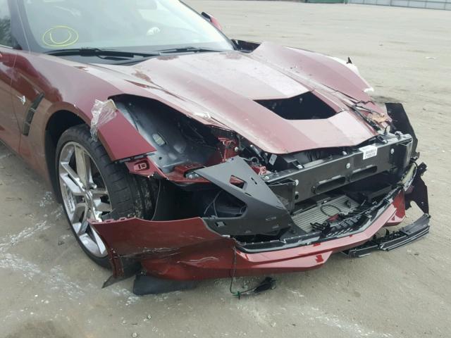 1G1YK2D70H5105693 - 2017 CHEVROLET CORVETTE S MAROON photo 9