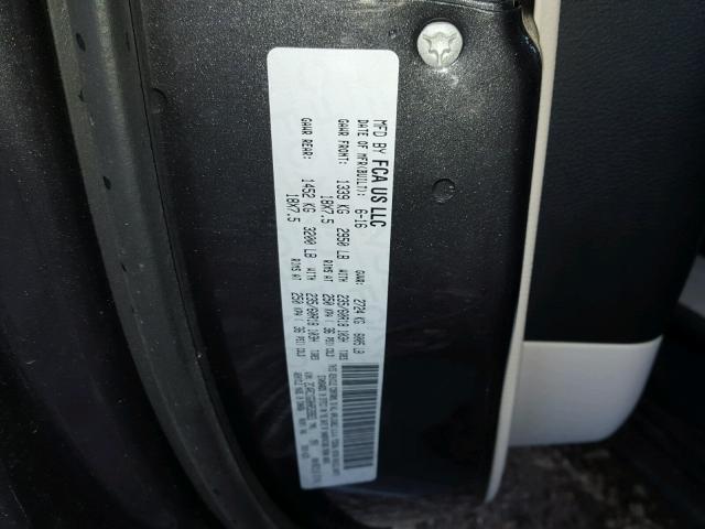 2C4RC1GG0HR528923 - 2017 CHRYSLER PACIFICA L გრაფიტი ფოტო 10