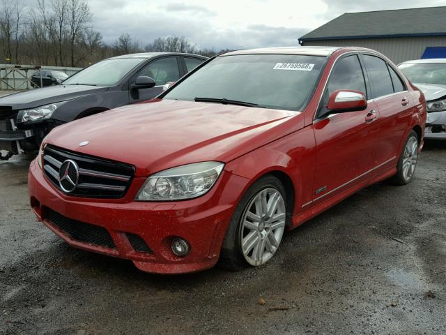 WDDGF54X79R067100 - 2009 MERCEDES-BENZ C 300 RED photo 2