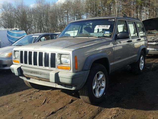 1J4FT48S4YL231812 - 2000 JEEP CHEROKEE S GRAY photo 2