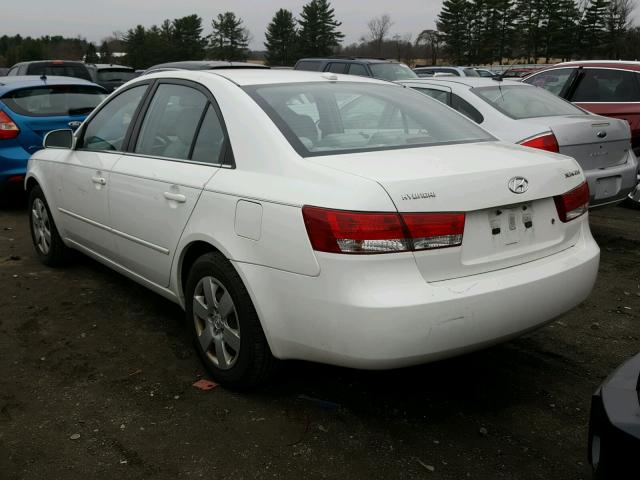 5NPET46C88H402725 - 2008 HYUNDAI SONATA GLS WHITE photo 3