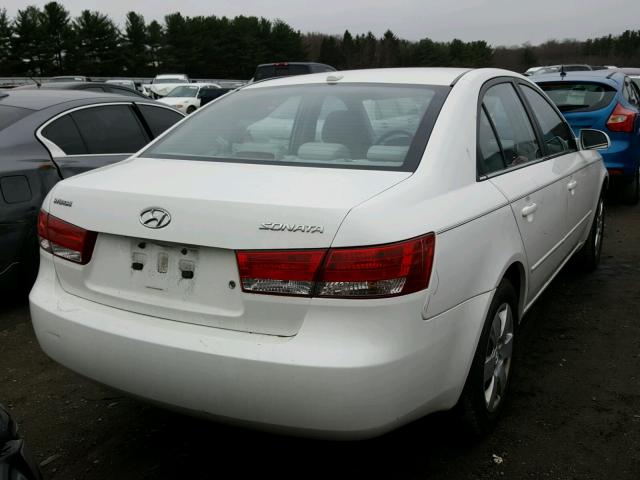 5NPET46C88H402725 - 2008 HYUNDAI SONATA GLS WHITE photo 4