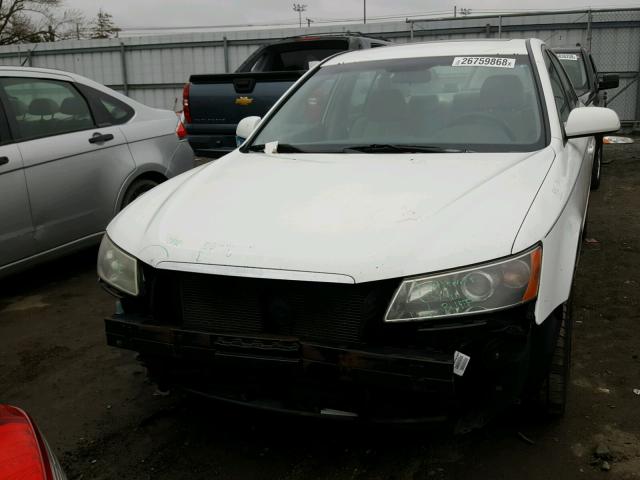 5NPET46C88H402725 - 2008 HYUNDAI SONATA GLS WHITE photo 9