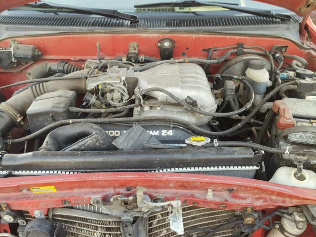 5TEWN72N31Z855421 - 2001 TOYOTA TACOMA XTR RED photo 7