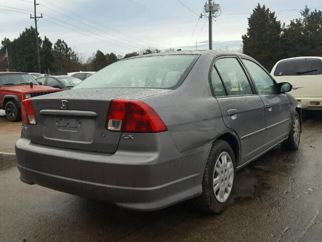 2HGES16534H508801 - 2004 HONDA CIVIC LX GRAY photo 4