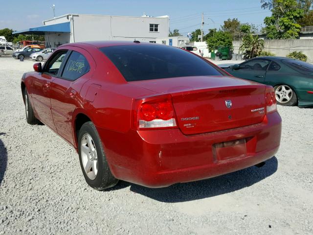 2B3CA3CV7AH155680 - 2010 DODGE CHARGER SX RED photo 3