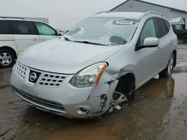 JN8AS58VX8W111132 - 2008 NISSAN ROGUE S SILVER photo 2