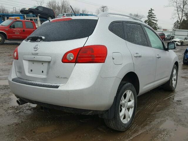 JN8AS58VX8W111132 - 2008 NISSAN ROGUE S SILVER photo 4