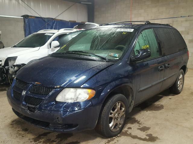 1D8GP25RX3B283899 - 2003 DODGE CARAVAN SE BLUE photo 2