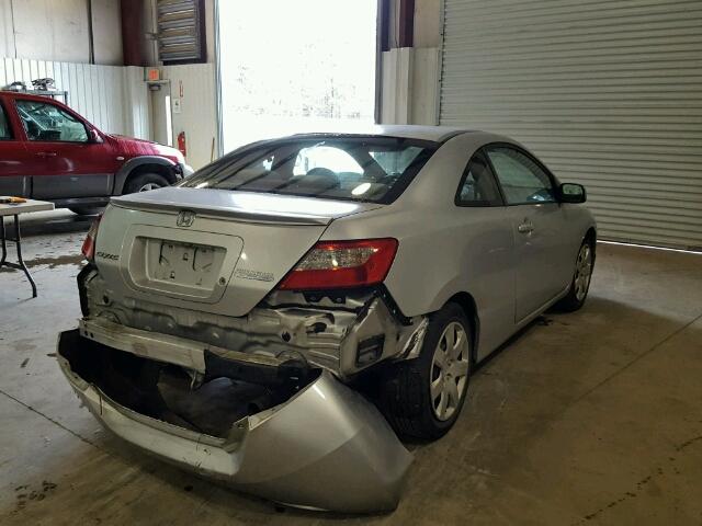 2HGFG12619H500806 - 2009 HONDA CIVIC LX SILVER photo 4