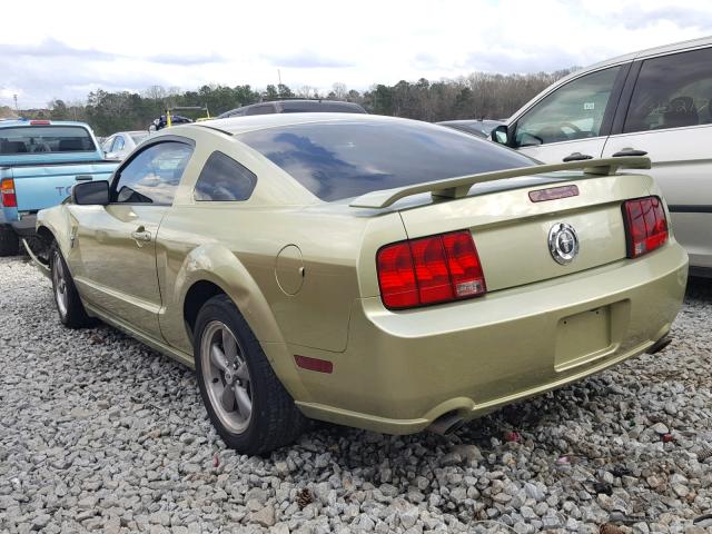 1ZVFT80N955248864 - 2005 FORD MUSTANG GREEN photo 3