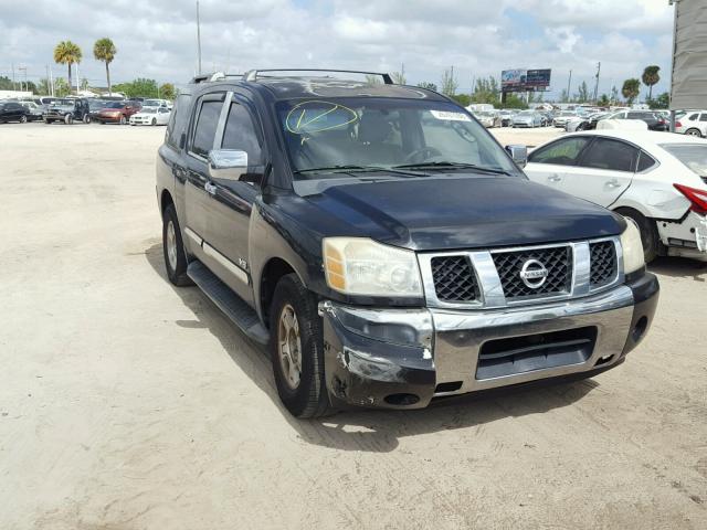 5N1AA08A25N725099 - 2005 NISSAN ARMADA SE BLACK photo 1