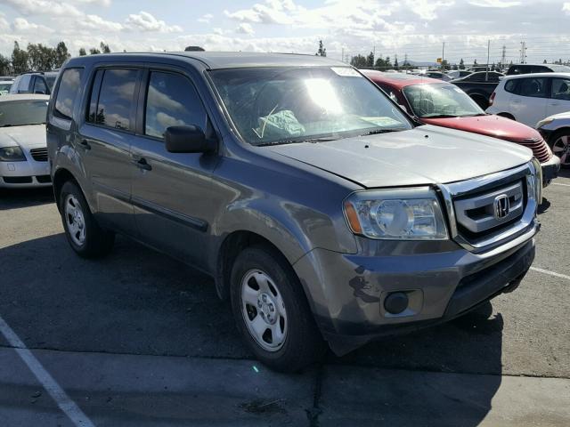 5FNYF3H21BB034168 - 2011 HONDA PILOT LX CHARCOAL photo 1