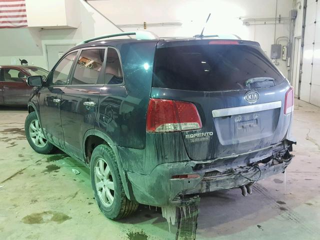 5XYKTDA16BG104987 - 2011 KIA SORENTO BA BLUE photo 3