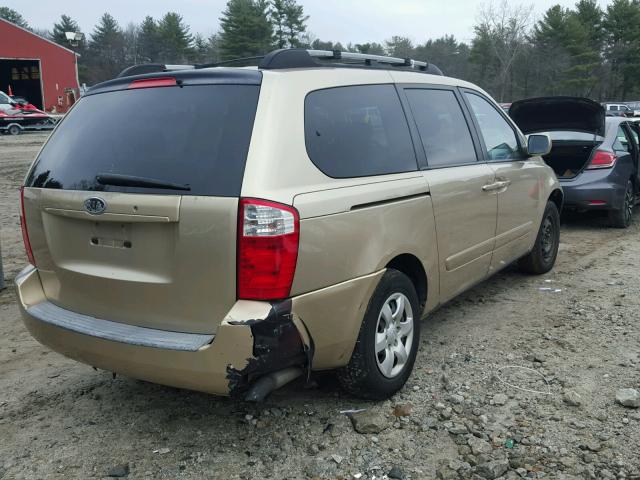 KNDMB233X86229050 - 2008 KIA SEDONA EX GOLD photo 4