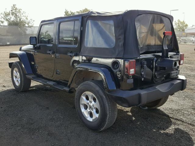 1C4BJWEG2DL521112 - 2013 JEEP WRANGLER U BLACK photo 3