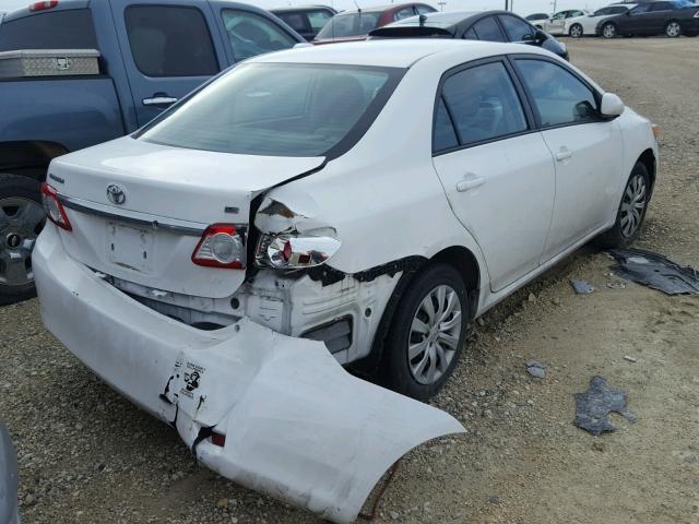 2T1BU4EEXCC821111 - 2012 TOYOTA COROLLA BA WHITE photo 4