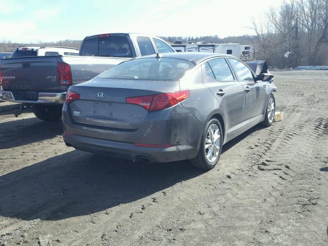 KNAGN4A77B5081889 - 2011 KIA OPTIMA EX GRAY photo 4