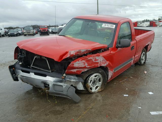 1GCEC14V64Z106236 - 2004 CHEVROLET SILVERADO RED photo 2