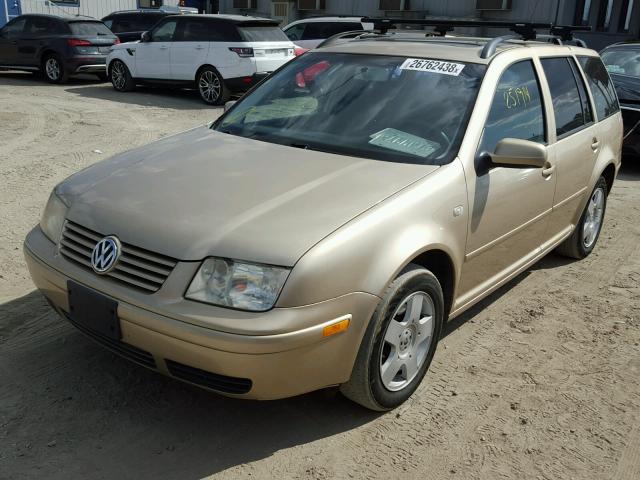 WVWSK61J51W578851 - 2001 VOLKSWAGEN JETTA GLS GOLD photo 2