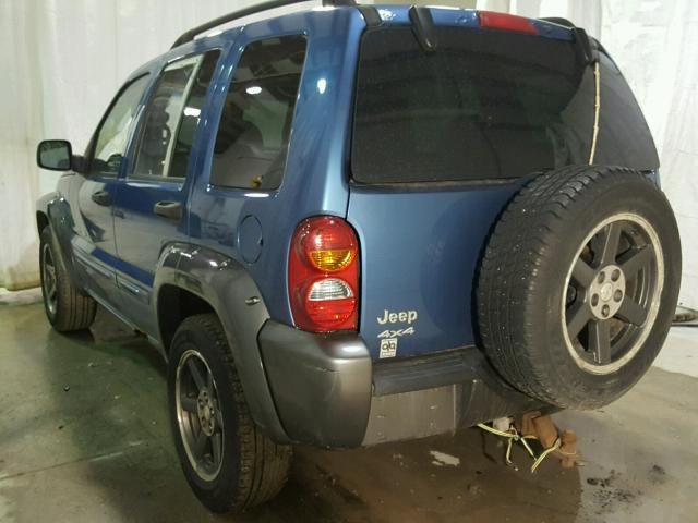 1J4GL48K13W672633 - 2003 JEEP LIBERTY SP BLUE photo 3