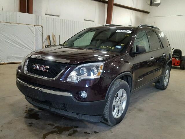 1GKER13748J251740 - 2008 GMC ACADIA SLE BURGUNDY photo 2