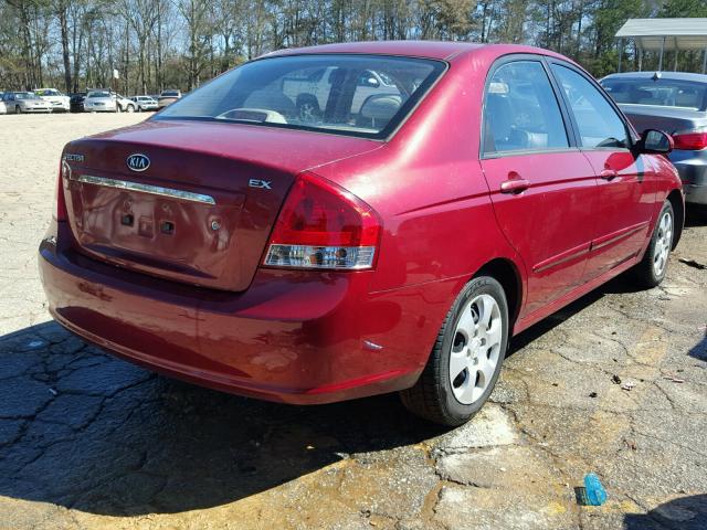 KNAFE121085514174 - 2008 KIA SPECTRA EX RED photo 4