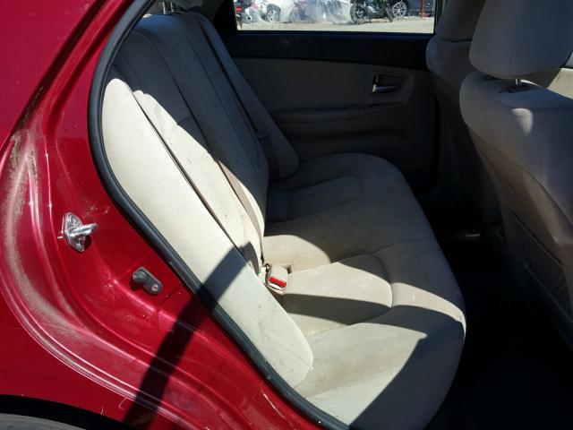 KNAFE121085514174 - 2008 KIA SPECTRA EX RED photo 6