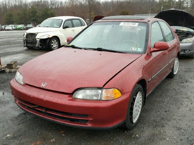 JHMEH9690SS017525 - 1995 HONDA CIVIC EX წითელი ფოტო 2