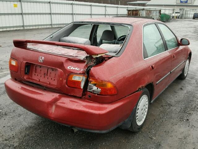 JHMEH9690SS017525 - 1995 HONDA CIVIC EX წითელი ფოტო 4