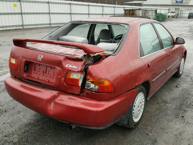 JHMEH9690SS017525 - 1995 HONDA CIVIC EX RED photo 4