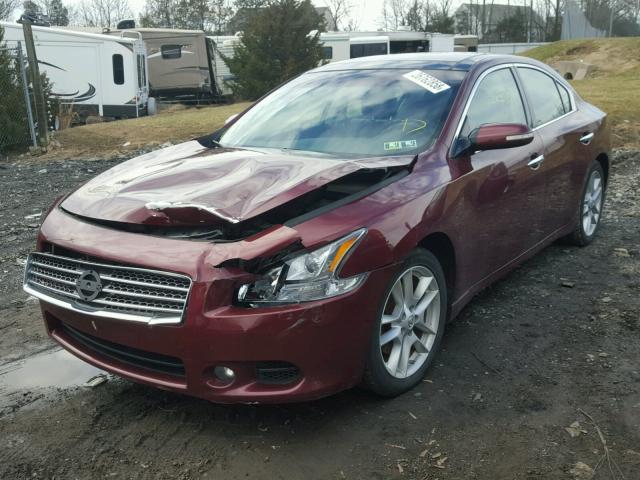 1N4AA51E99C856486 - 2009 NISSAN MAXIMA S BURGUNDY photo 2