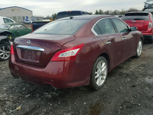 1N4AA51E99C856486 - 2009 NISSAN MAXIMA S BURGUNDY photo 4