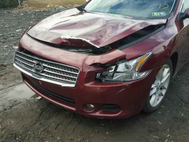 1N4AA51E99C856486 - 2009 NISSAN MAXIMA S BURGUNDY photo 9