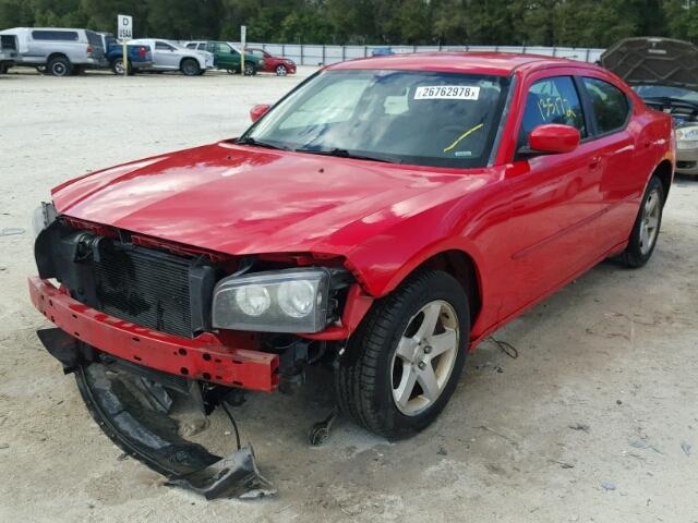 2B3CA3CV9AH242335 - 2010 DODGE CHARGER SX RED photo 2