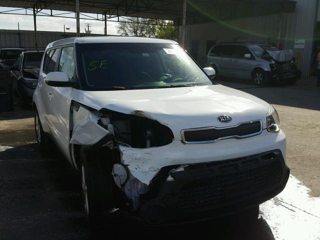 KNDJN2A27E7716751 - 2014 KIA SOUL WHITE photo 1