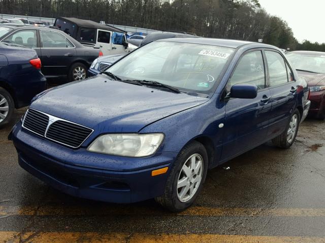 JA3AJ36E22U006219 - 2002 MITSUBISHI LANCER LS BLUE photo 2