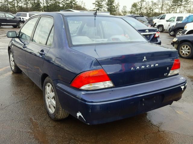 JA3AJ36E22U006219 - 2002 MITSUBISHI LANCER LS BLUE photo 3