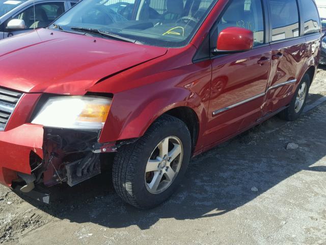 2D8HN54P68R845219 - 2008 DODGE GRAND CARA MAROON photo 9