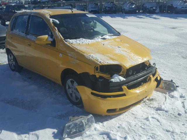 KL1TD66668B095705 - 2008 CHEVROLET AVEO BASE Żółty zdjęcie 1
