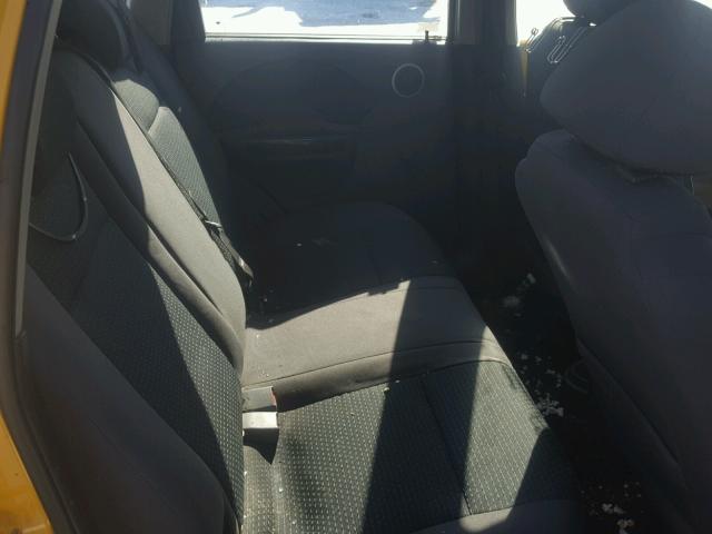 KL1TD66668B095705 - 2008 CHEVROLET AVEO BASE Żółty zdjęcie 6