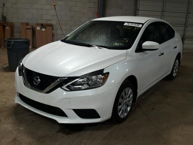 3N1AB7AP0HY401278 - 2017 NISSAN SENTRA S WHITE photo 2