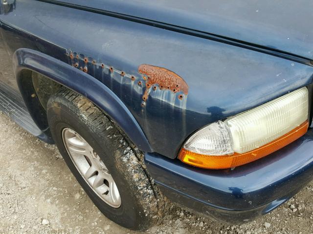 1B4HR48N52F134239 - 2002 DODGE DURANGO SL BLUE photo 9