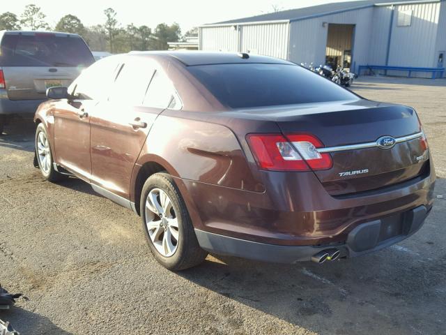 1FAHP2EW9AG139274 - 2010 FORD TAURUS SEL BURGUNDY photo 3