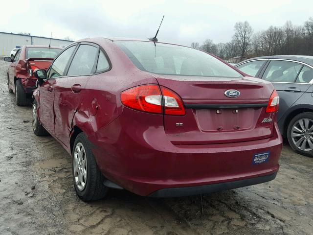 3FADP4BJ8BM124906 - 2011 FORD FIESTA SE MAROON photo 3