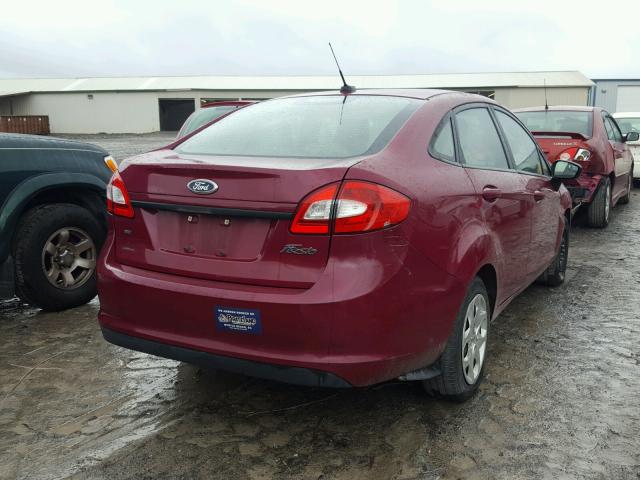 3FADP4BJ8BM124906 - 2011 FORD FIESTA SE MAROON photo 4