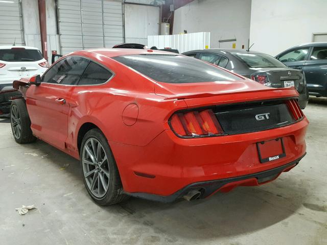 1FA6P8CF3F5381834 - 2015 FORD MUSTANG GT RED photo 3