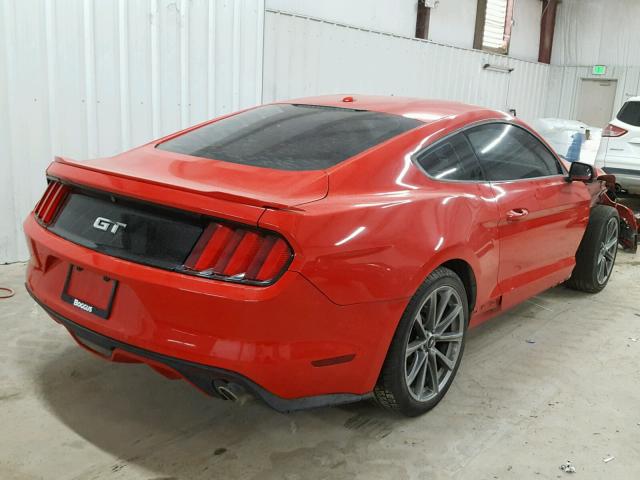 1FA6P8CF3F5381834 - 2015 FORD MUSTANG GT RED photo 4